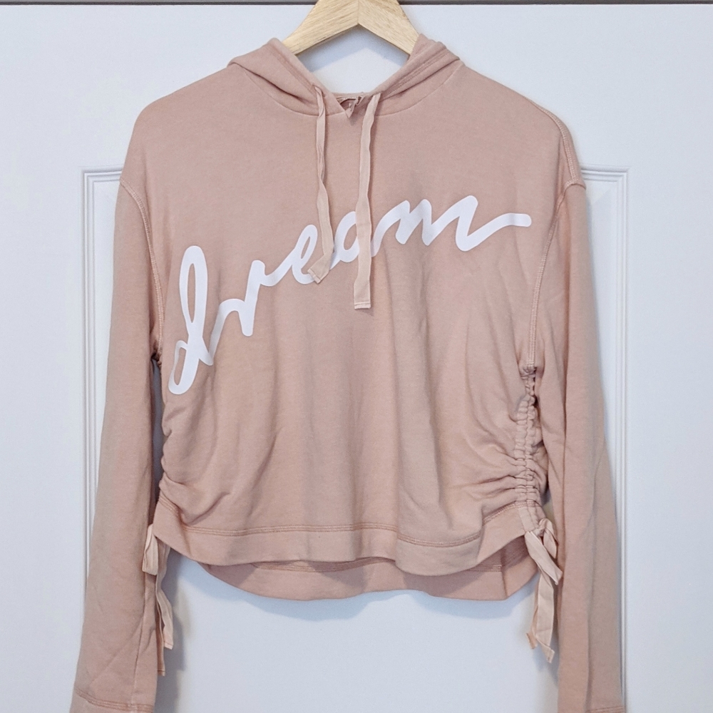 Dream Cropped side tie swing hoodie